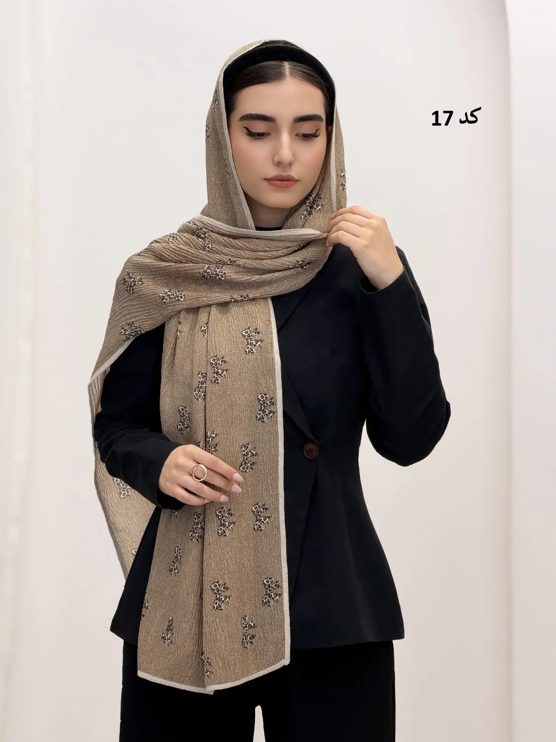 6854-شال نیلوفر